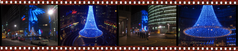 Weihnachtsdekoration im Sony Center 2011